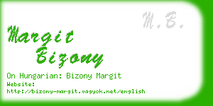 margit bizony business card